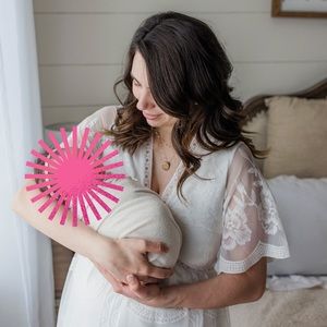 Pinkblush Lace Maternity Gown